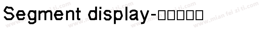 Segment display字体转换